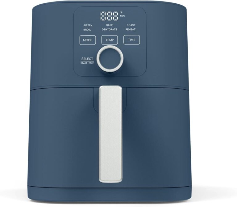 Test & Avis Martha Stewart 6-Quart Air Fryer, 6 Presets, Space Saving, Indigo Blue